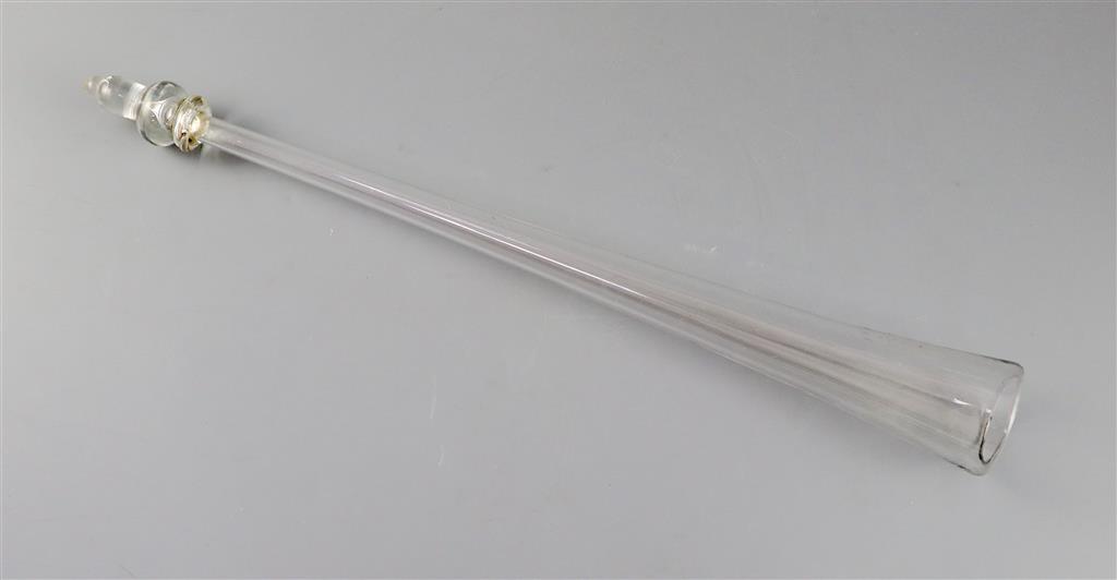 A half yard ale glass, 19th century 48.5cm long